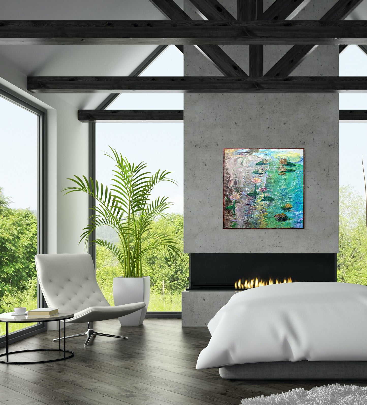 Reflecting Upon The Tranquil Lotus Flowers, Imagination Is Born Gazing Through The Water Lilies.